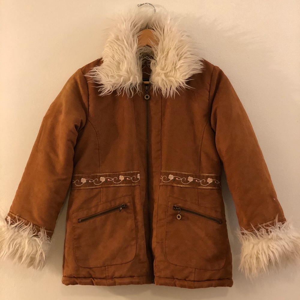 Vintage Suede and Fur Coat